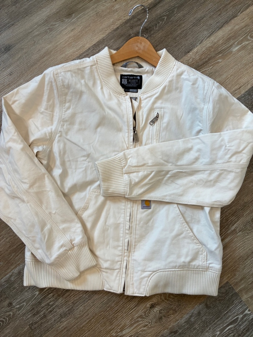 Carhartt Women's Cream Bomber Jacket - Picture 4 of 12